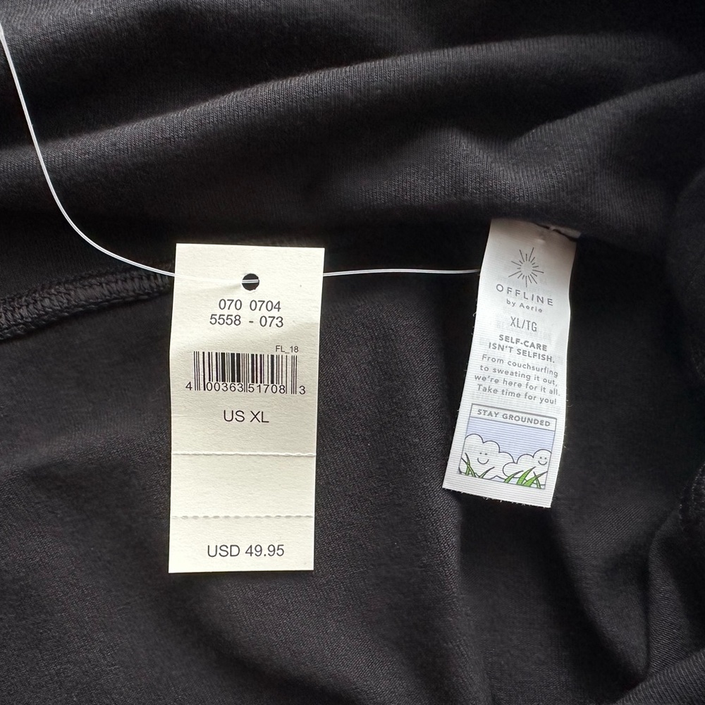 OFFLINE By Aerie OG Foldover High Waisted Super Flare Legging in Black Size XL - Picture 7 of 11